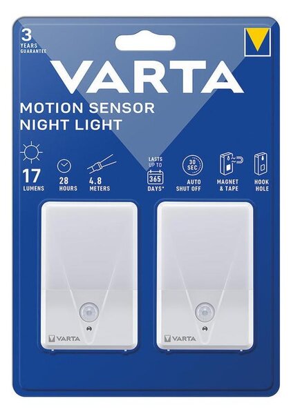 Varta 16624101402 - Комплект 2x LED нощна лампа с сензор NIGHT LIGHT 3xAAA