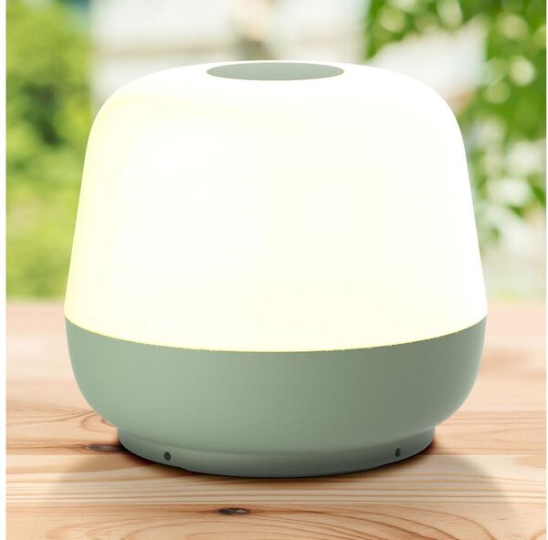 LED регулируема настолна лампа SAMBA LED/1,2W/5V USB 1200 mAh IP44 зелена