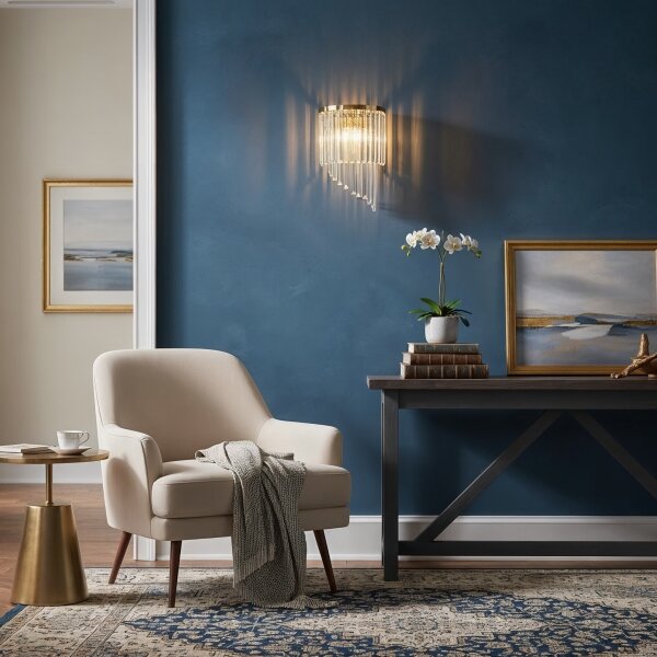 Ideal Lux - Кристален аплик CARLTON 3xE14/40W/230V златист