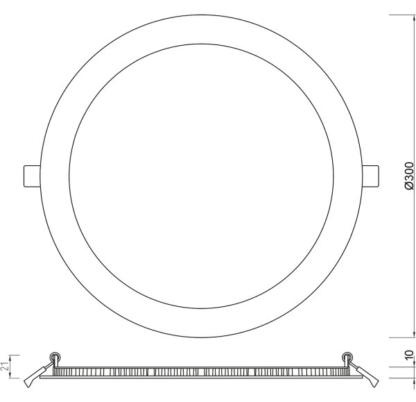 APLED - LED Лампа за вграждане в баня RONDO LED/24W/230V IP41 300 mm