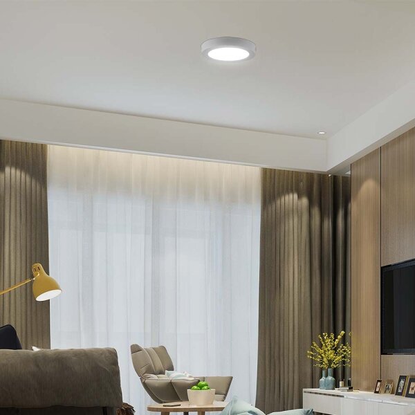 LED Плафониера LED/6W/230V 3000K Ø 12 см бял