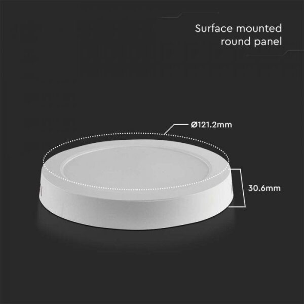LED Плафониера LED/6W/230V 6500K Ø 12 см бял