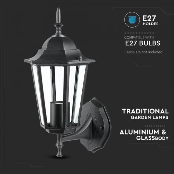 Екстериорен аплик 1xE27/40W/230V IP44 черен