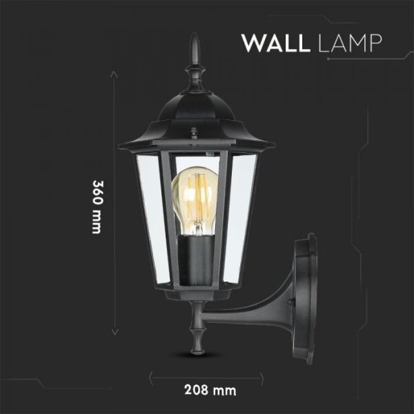Екстериорен аплик 1xE27/40W/230V IP44 черен