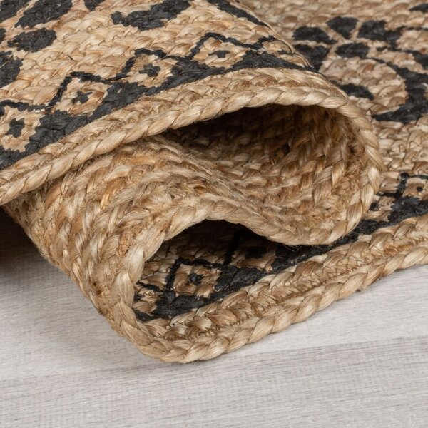 Килим Maisie Natural/Черен 80X150 см, Flair Rugs