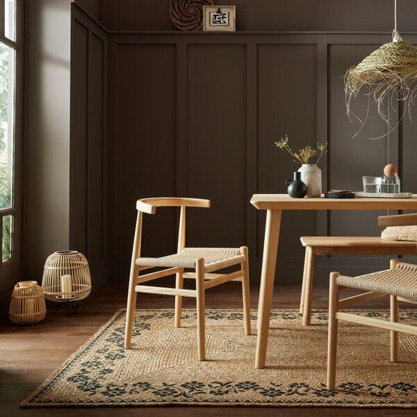 Килим Maisie Natural/Черен 80X150 см, Flair Rugs