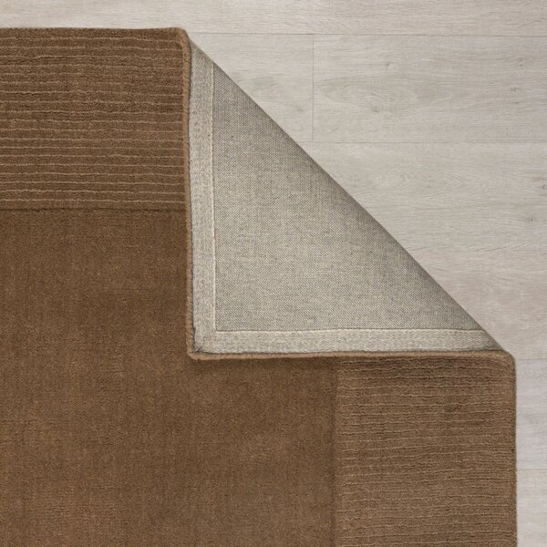 Килим с текстурирана вълнена рамка кафяв 120X170 см, Flair Rugs