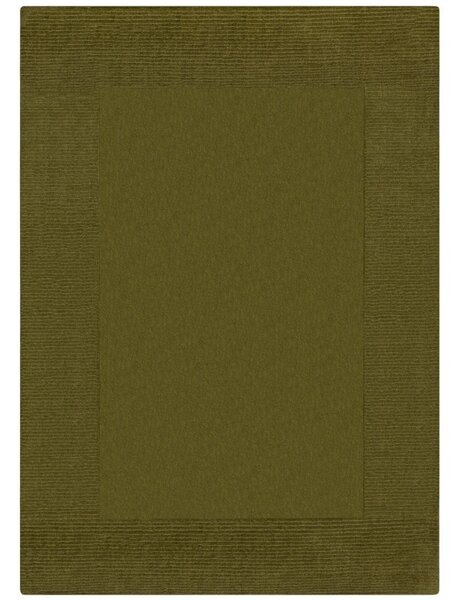 Текстуриран вълнен граничен килим зелен 160X230 cm, Flair Rugs