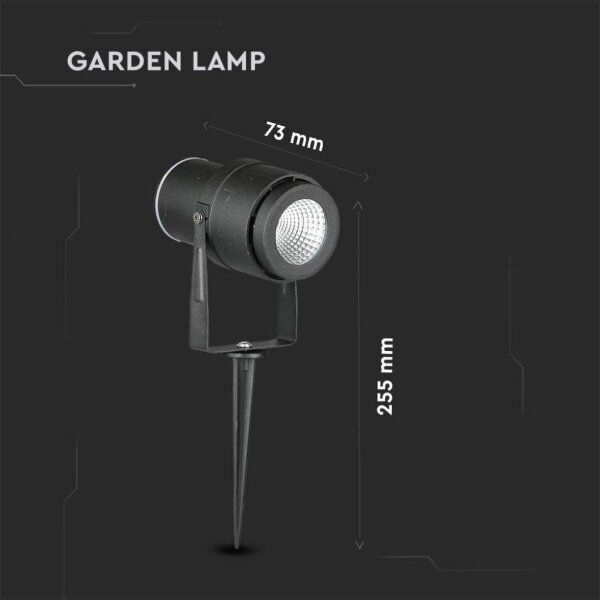 LED Екстериорна лампа LED/12W/100-240V IP65 черен - зелена светлина