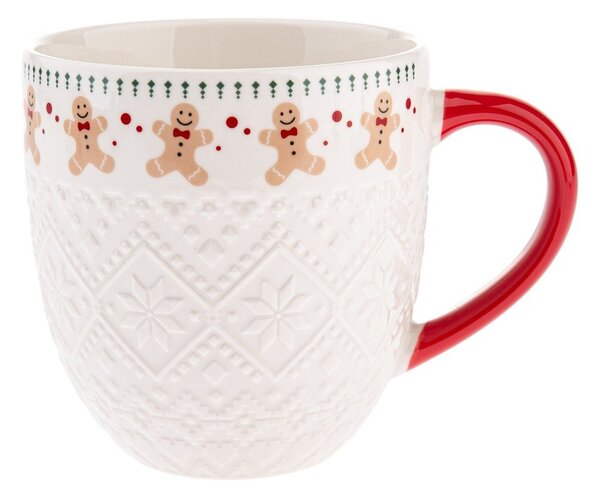 Бяла порцеланова чаша 630 ml Knitting – Dakls