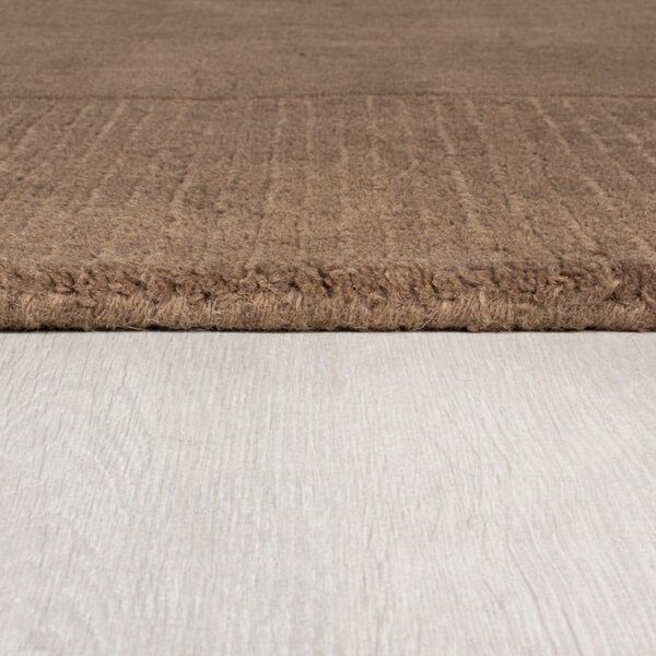 Килим с текстурирана вълнена рамка кафяв 120X170 см, Flair Rugs
