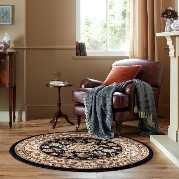 Кръгъл килим Sincerity Royale Royale Sherborne Blue 133X133 cm, Flair Rugs