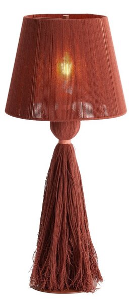 Настолна лампа в тухлен цвят с текстилен абажур (височина 58 cm) Espino – Light & Living