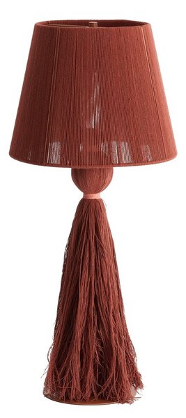 Настолна лампа в тухлен цвят с текстилен абажур (височина 58 cm) Espino – Light & Living