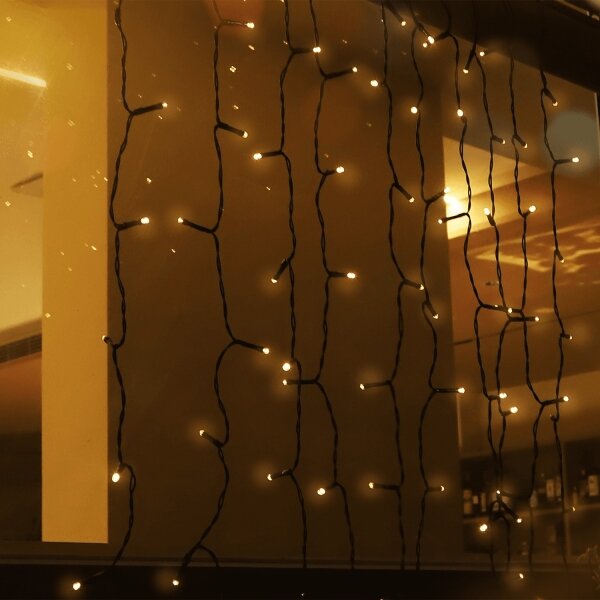 Aigostar - Соларен LED низ 100 светодиода/8 режима 4x1m IP65 топло бяло
