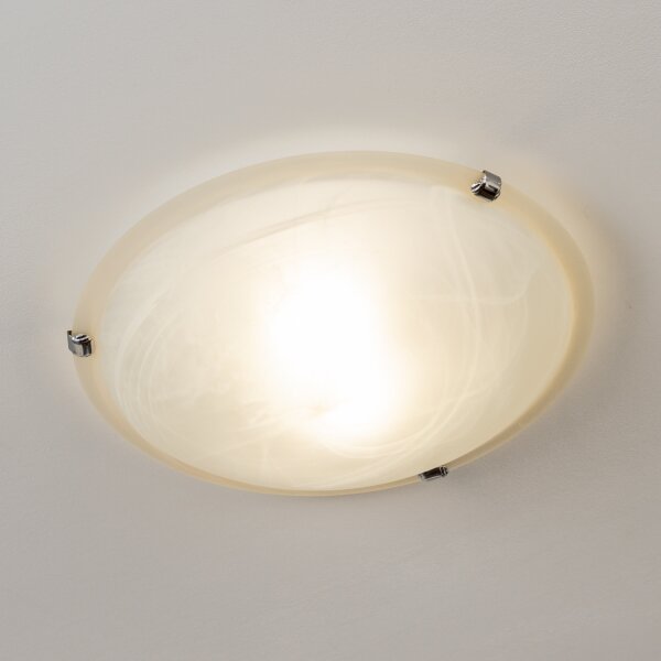 Redo 05-391 - Плафон VIRGINIA 2xE27/42W/230V Ø 40 cm кремав