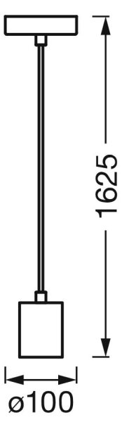 Ledvance - Пендел PENDULUM ROBBIN 1xE27/15W/230V черен