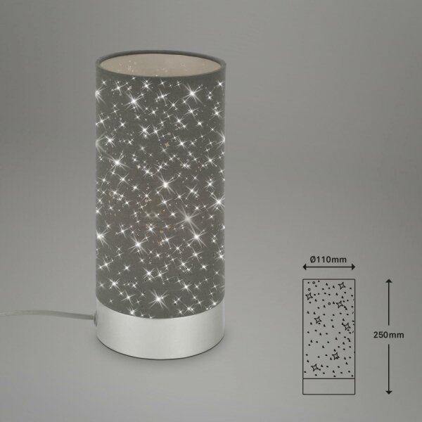 Briloner 7028-014 - Настолна лампа STARRY SKY 1xE14/25W/230V сив