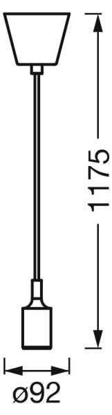 Ledvance - Пендел PENDULUM BELL 1xE27/15W/230V черен