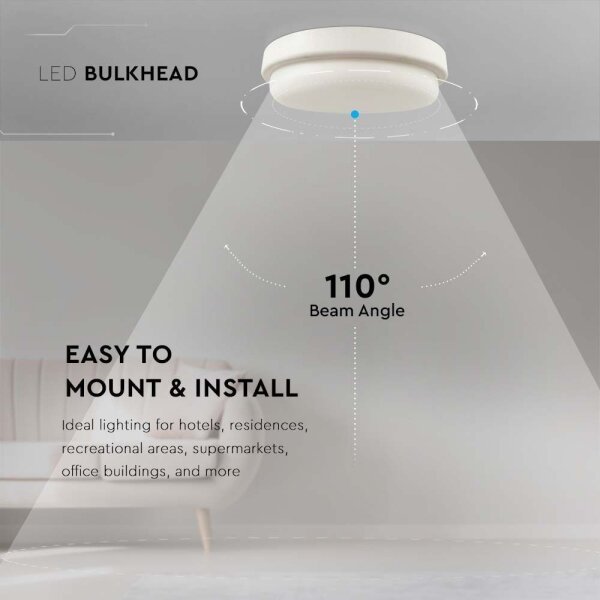 LED Плафон за баня LED/12W/230V 3000K IP54 Ø 15 см