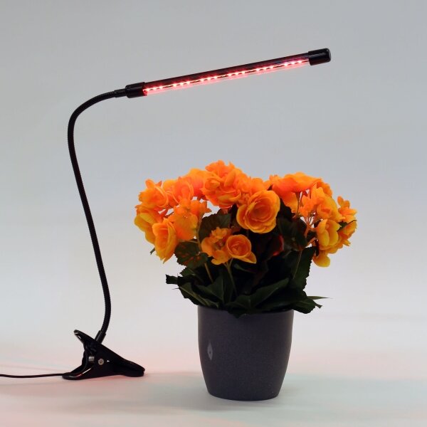 LED Димируема лампа с щипка за осветление на растения LED/3W/230V черен