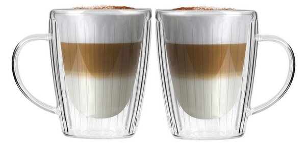 Стъклени чаши в комплект 2 бр. за капучино 250 ml Livio Duo – Vialli Design