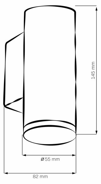 Стенен спот за баня TURYN 1xGU10/10W/230V IP44 черен