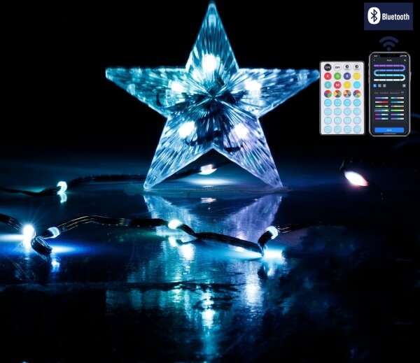 Aigostar - LED RGBICW Външна гирлянда 100xLED/10W/230V 10m IP44 + дистанционно управление