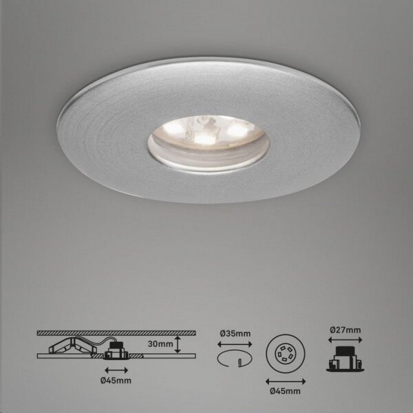 Briloner 7240-039 -К-кт 3x LED Лампа за вграждане в баня LED/1,8W/230V IP44