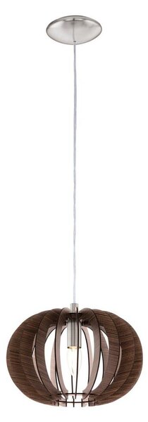 Eglo 95023 - Полилей на кабел STELLATO 1xE27/60W/230V Ø 30 cm кафяв