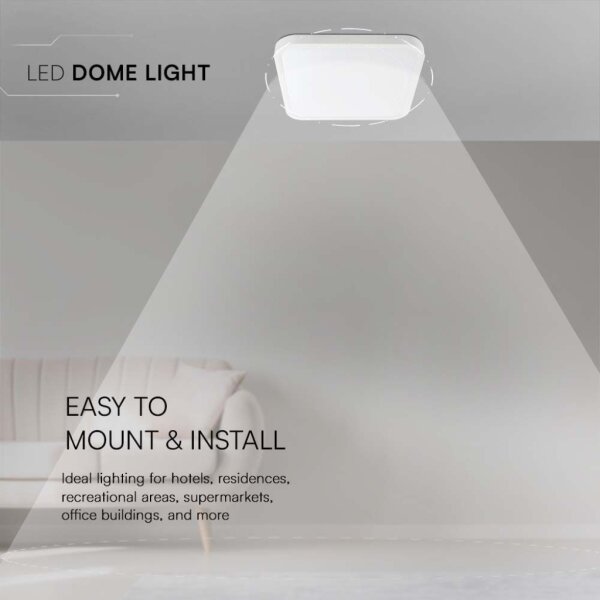 LED Плафон за баня LED/18W/230V 3000K IP44 25x25 см бял
