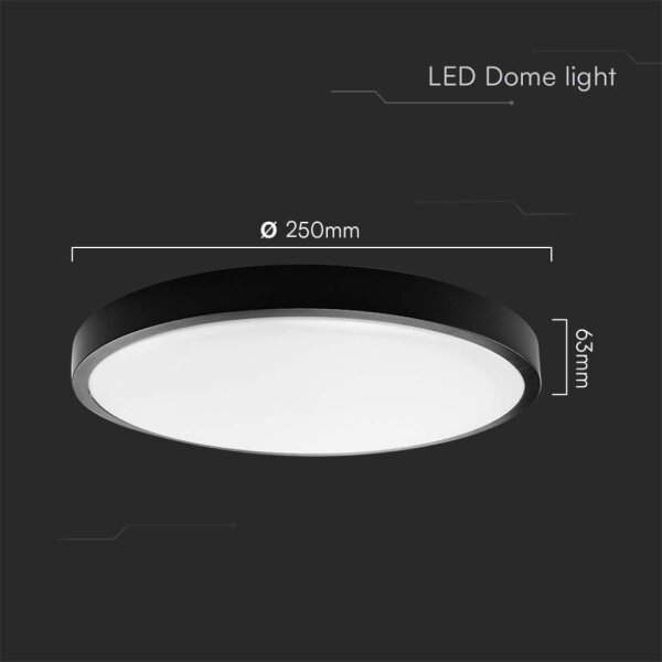 LED Плафон за баня LED/18W/230V 3000K IP44 черен