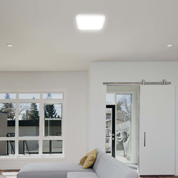 LED Плафон за баня LED/18W/230V 3000K IP44 25x25 см бял