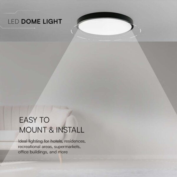 LED Плафон за баня LED/18W/230V 3000K IP44 черен