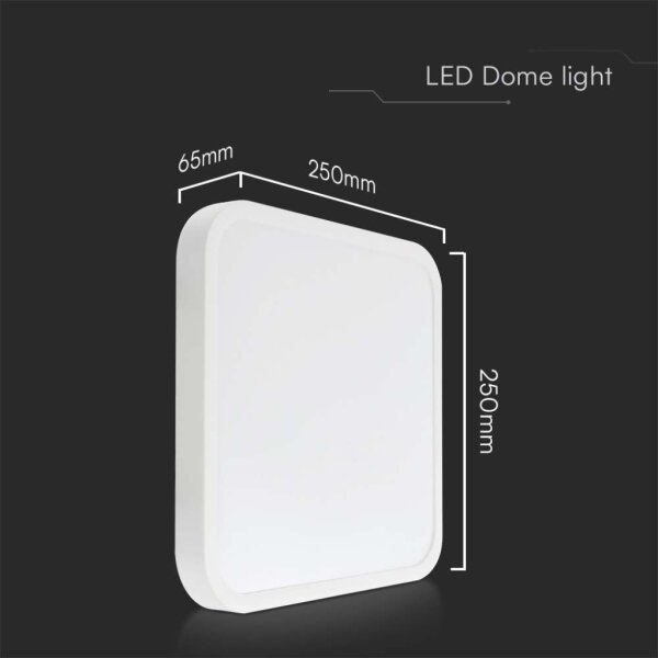 LED Плафон за баня LED/18W/230V 3000K IP44 25x25 см бял