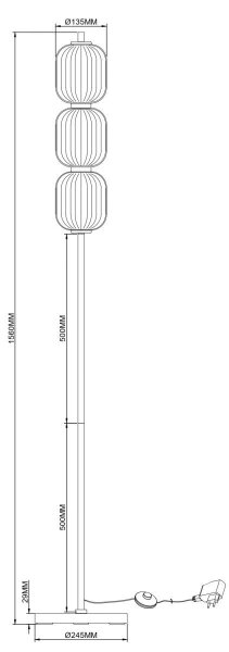 Zuma Line 003064-034747 - LED подова лампа AKARI LED/20W/230V златна