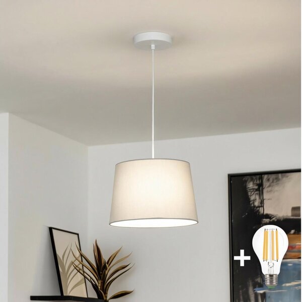 Brilagi - LED полилей на кабел CERIA 1xE27/40W/230V Ø 30 см, сив
