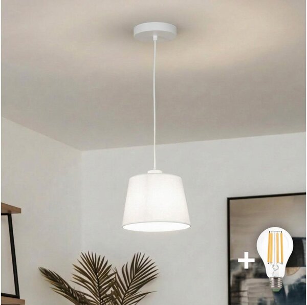 Brilagi - LED висяща лампа на кабел CERIA 1xE27/40W/230V Ø 20,5 см бяла