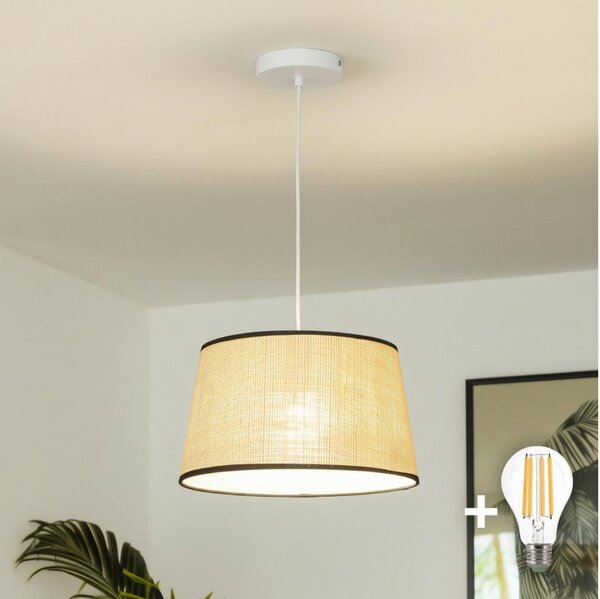 Brilagi - LED полилей на кабел CERIA 1xE27/40W/230V Ø 35 cm бежов
