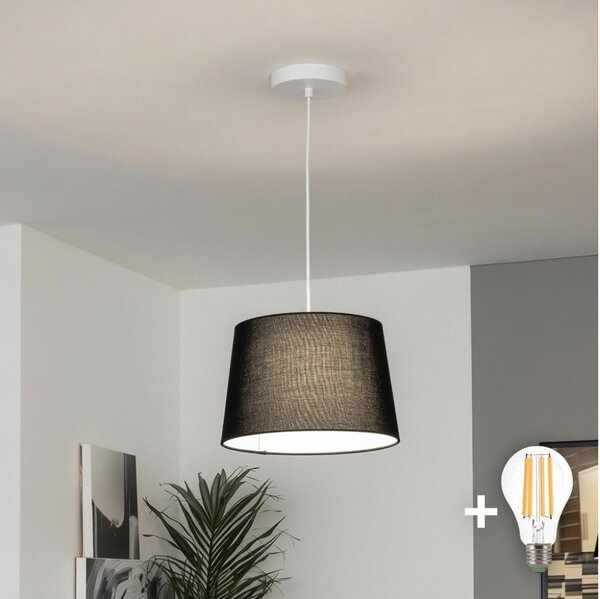 Brilagi - LED полилей на кабел CERIA 1xE27/40W/230V Ø 30 см черен