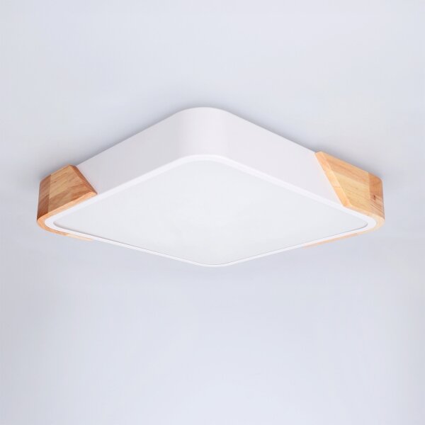 Brilagi - LED плафон PILANA LED/24W/230V дъб/бяло 32x32 cm