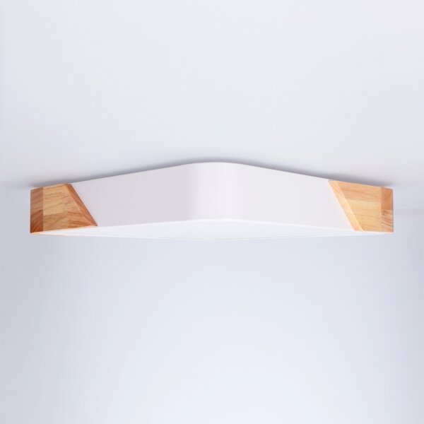 Brilagi - LED плафон PILANA LED/24W/230V дъб/бяло 32x32 cm