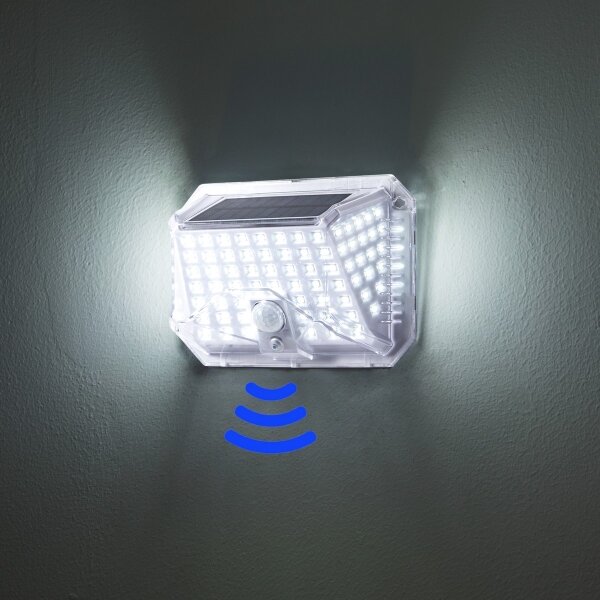 Brilagi-LED соларен стенен сензор WALLIE LED/4W/5,5V сребрист