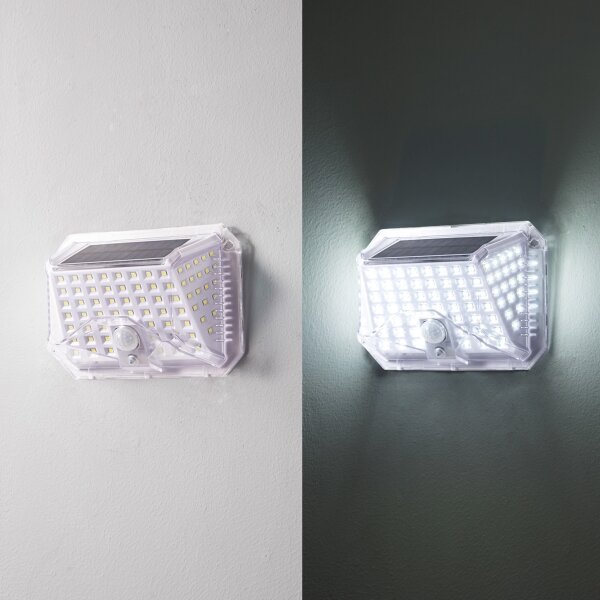 Brilagi-LED соларен стенен сензор WALLIE LED/4W/5,5V сребрист