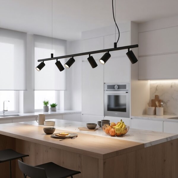 Ideal Lux - LED Пендел DYNAMITE 6xGU10/7W/230V черен