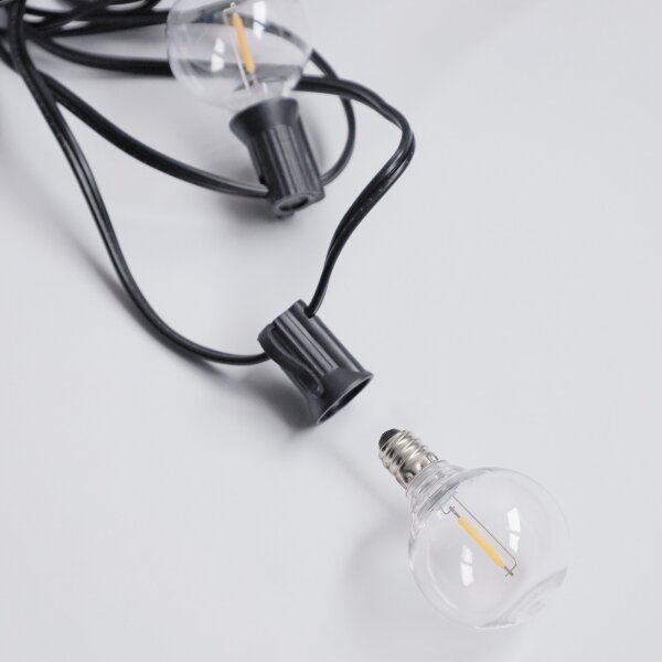 Brilagi - LED външна декоративна гирлянда GIRLANDA 18xE12 13m черна IP44 топла бяла светлина