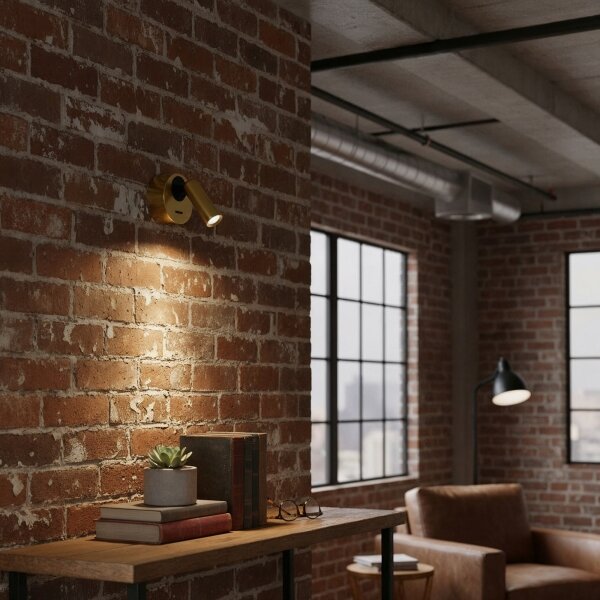 Ideal Lux - LED Стенен спот BEAN LED/3W/230V CRI 90 месинг