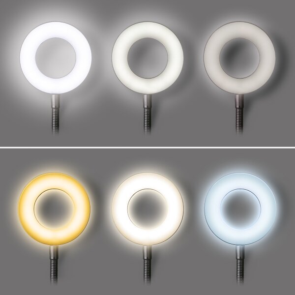 Solight WO66-B- димируема LED настолна лампа с щипка LED/8W/230V 3000/4000/5000K черна