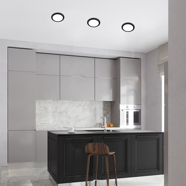 Rabalux 71224 - LED Лампа за окачен таван SHAUN LED/3W/230V Ø 9 см черен