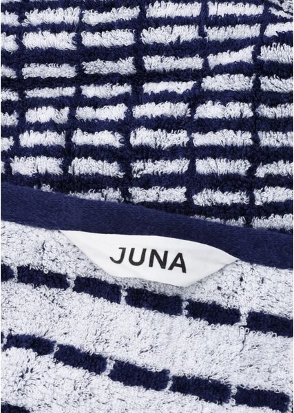 Бяла/синя кърпа от тери със смес от бамбук 50x100 cm Nuance – JUNA
